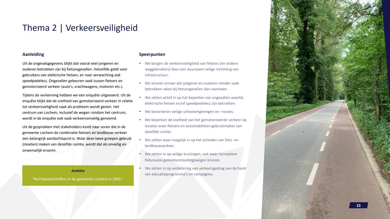 Fietsplan gemeente Lochem 2024-2025 veiligheid