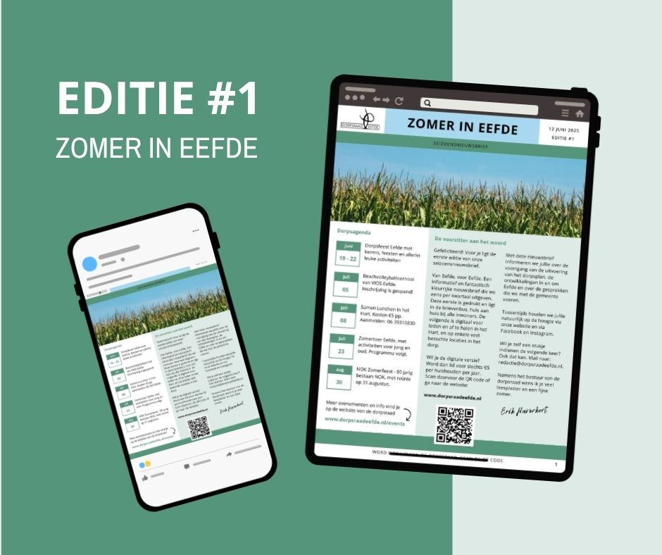 Nieuwsbrief Zomer in Eefde Editie 1 2025