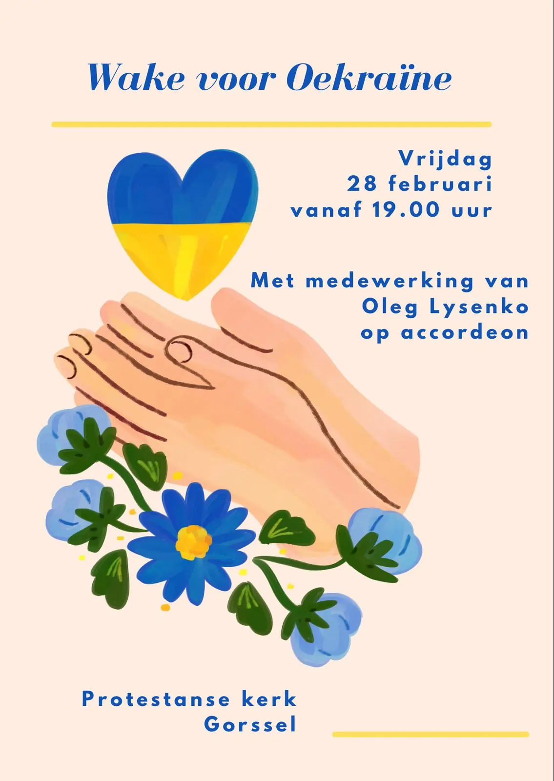 Wake voor Oekraine in kerk in Gorssel